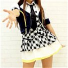 New product  White and black School Uniform Cosplay girl Costume