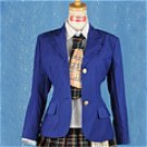 New product   Blue and check skirt School Uniform Cosplay girl Costume