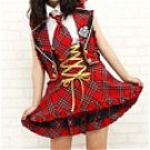 New product   Red School Uniform Cosplay girl Costume