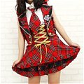 New product   Red School Uniform Cosplay girl Costume