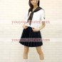 New product   Short Sleeves dark blue School Uniform Cosplay Costume