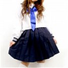 New product   Long Sleeves blue School Uniform Cosplay Costume
