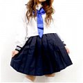 New product   Long Sleeves blue School Uniform Cosplay Costume