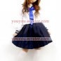New product   Long Sleeves blue School Uniform Cosplay Costume