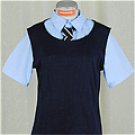 New product   Short Sleeves light blue and black School Uniform Cosplay Costume