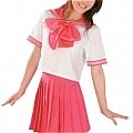 New product   Red long Sleeves Emiri School Uniform Cosplay Costume