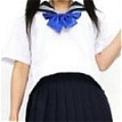 New product  Blue short Sleeves Ethel School Uniform Cosplay Costume