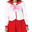 New product   Red long Sleeves Fusako School Uniform Cosplay Costume