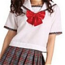 New product    Short Sleeves Gwen School Uniform Cosplay Costume
