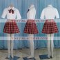 New product Short Sleeves Hitomi red School Uniform Cosplay Costume