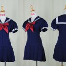 New product   Short Sleeves blue Kotobuki School Uniform Cosplay Costume