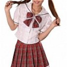 New product  Short Sleeves Maya red School Uniform Cosplay Costume