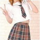 New product  Short Sleeves Plaid School Uniform Cosplay Costume