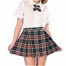 New product   Short Sleeves Plaid Candice School Uniform Cosplay Costume