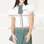 New product short Sleeves Plaid Catherine School Uniform Cosplay Costume