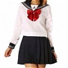 New product  White And  Blue Saori School Uniform