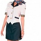 New product   Airhostess Short Sleeves  Uniform blue Cosplay Costume4