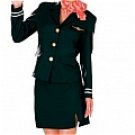 New product   Airhostess long Sleeves  Uniform black Cosplay Costume5