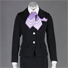 New product   Airhostess Uniform Black Purple costuem