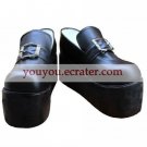 APH Black Faux Leather 2'' High Heel Platform Cosplay Shoes