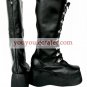Black 2 15'' Heel Imitated Leather Foam Cosplay Boots