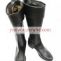 Black 2 Heel Akatsubaki Infinite Stratos Faux Leather Cosplay Shoes