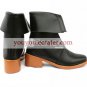 Black 2 Heel Ookami-san to Shichinin no Nakama-tachi Faux Leather Cosplay Shoes