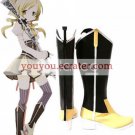 Black And Yellow Puella Magi Madoka Magica 2'' Heel Faux Leather Cosplay Shoes