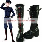 Black Axis Powers Hetalia Prussia Gilbert Beilschmidt PU Lolita Boots