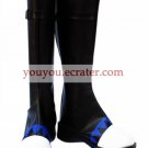 Black Faux Leather 2'' High Heel Buckle Cosplay Shoes