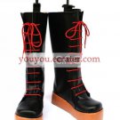 Black Faux Leather 2'' High Heel Lace-Up Platform Cosplay Shoes