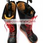Black Faux Leather 2'' High Heel Lace-Up Platform Cosplay Shoes