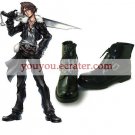 Black Final Fantasy VIII Squall Leonhart PU Lolita Boots