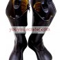 Black Imitated Leather Rubber Cosplay Boots