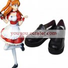 Black Neon Genesis Evangelion Asuka PU Lolita Shoes