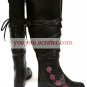 Black Reborn 2'' Heel Faux Leather Cosplay Shoes