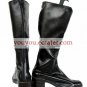 Black Square Heel Cosplay Imitated Leather Boots