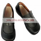 Black Students Imitated Leather Rubber Cosplay Shoes