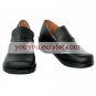 Black Students Imitated Leather Rubber Cosplay Shoes