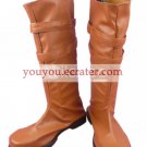 Brown Imitated Leather Rubber Cosplay Boots