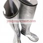 Card Captor Sakura Kinomoto Sakura Silver Faux Leather 1 15'' High Heel Cosplay Shoes