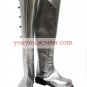 Card Captor Sakura Kinomoto Sakura Silver Faux Leather 1 15'' High Heel Cosplay Shoes