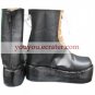 Concerto Gate Black Faux Leather 2'' High Heel Lace-Up Cosplay Shoes