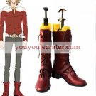 Deep Red 2 Heel TIGER & BUNNY Barnaby Brooks Faux Leather Cosplay Shoes