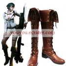 Devil May Cry 4 Lady Coffee Faux Leather 2'' High Heel Lace-Up Cosplay Shoes