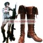 Devil May Cry 4 Lady Coffee Faux Leather 2'' High Heel Lace-Up Cosplay Shoes