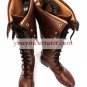 Devil May Cry 4 Lady Coffee Faux Leather 2'' High Heel Lace-Up Cosplay Shoes