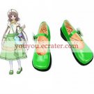 Green 2'' Heel Kobato Faux Leather Cosplay Shoes