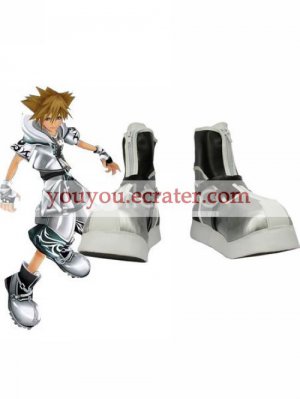 Kingdom Hearts II Sora Imitated Leather Foam Cosplay Shoes (gray)