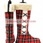 Kuroshitsuji Ciel Phantomhive Red Cloth 1 15'' High Heel Plaid Pattern Cosplay Shoes